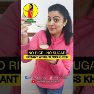 सिर्फ़ 85 CALS kheer recipe #jaishreeram #healthyfood #weightlossdiet #diet #loseweight #healthy