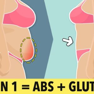 2 in 1 Rounded Glutes + Flat Stomach: Abs Workout and Overall Tone