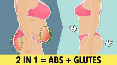 2 in 1 Rounded Glutes + Flat Stomach: Abs Workout and Overall Tone