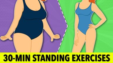 30-Min Standing Abs Workout - (Jump-free Exercises)