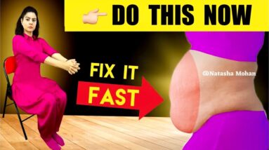 Just 1 Min Easy Exercise To Reduce Belly Fat In 7 Days - Sitting No Jumping Abs Exercise
