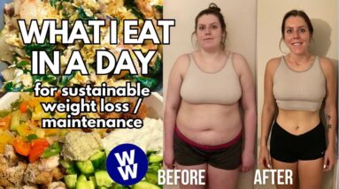 WHAT I EAT IN A DAY FOR WEIGHT LOSS/MAINTENANCE | WW(WeightWatchers) | egg scramble, falafel bowl