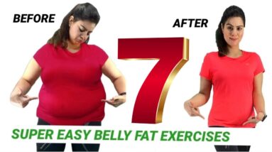 7 Days Challenge - 7 Easy Exercises To Lose Belly Fat At Home For Beginners ( Achievable )