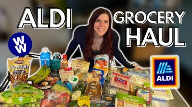 HEALTHY ALDI GROCERY HAUL | My Weight Loss Journey | WW (WeightWatchers) points, calories & macros