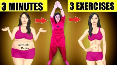 3 Easy Moves - 3 Minutes | Full Body To Get In Shape  ( No Sit Ups - No Gym Required )