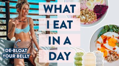 WHAT I EAT IN A DAY | to heal my gut + de-bloat