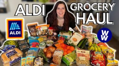 HEALTHY ALDI GROCERY HAUL | My Weight Loss Journey | WW (WeightWatchers) points, calories & macros