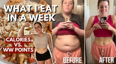 WHAT I EAT IN A WEEK | COMPARING WW(WeightWatchers) POINTS vs CALORIES, MACROS | Weight Loss Journey
