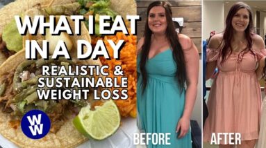 WHAT I EAT IN A DAY FOR WEIGHT LOSS/MAINTENANCE | WeightWatchers | My Brother's Wedding!