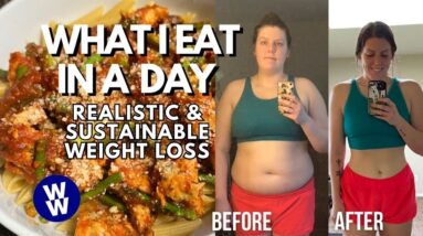WHAT I EAT IN A DAY FOR WEIGHT LOSS/MAINTENANCE | WeightWatchers | HOUSE TOUR,  tacos, pasta, creami