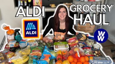 HEALTHY ALDI GROCERY HAUL | My Weight Loss Journey | WW (WeightWatchers) points, calories & macros