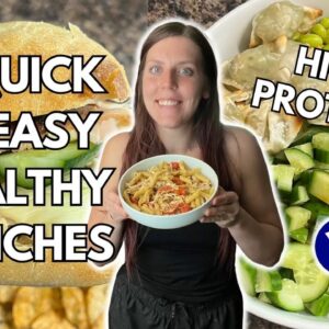 3 QUICK & EASY HIGH PROTEIN HEALTHY LUNCH RECIPES | WeightWatchers Points, Calories & Protein