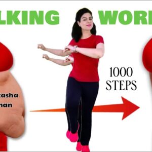 Walk 1000 Steps in 10 Minutes | Daily Workout At Home ( Easy On Knees )