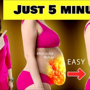 Lose Hanging Belly Fat | Just 5 Mins Easy Workout To Burn 5 “Inches Belly  in 14 Days