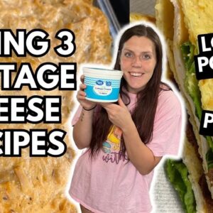TRYING 3 QUICK & EASY COTTAGE CHEESE RECIPES | WeightWatchers Points | flatbread, buffalo dip, eggs