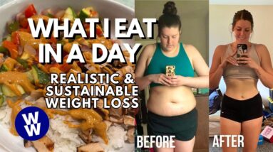 WHAT I EAT IN A DAY FOR WEIGHT LOSS/MAINTENANCE | WeightWatchers | amazon unboxing, bbq rice bowl