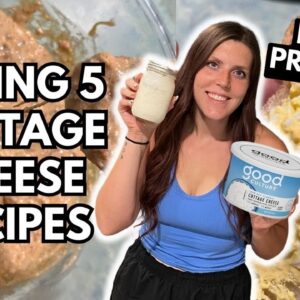 TRYING 5 NEW QUICK & EASY COTTAGE CHEESE RECIPES | WeightWatchers Points | egg salad, queso, coffee