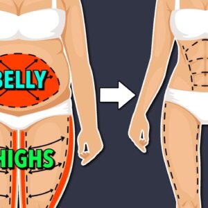 Lose Belly Fat + Thigh Fat in 2 Weeks - Home Workout