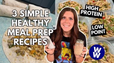 3 LOW POINT SIMPLE MEAL PREP RECIPES | Prepping Healthy Meals for Husband's Lunches | WeightWatchers