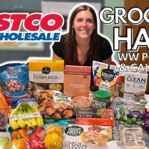 HUGE HEALTHY COSTCO GROCERY HAUL | WW (WeightWatchers) Points & Calories | Weight Loss Journey