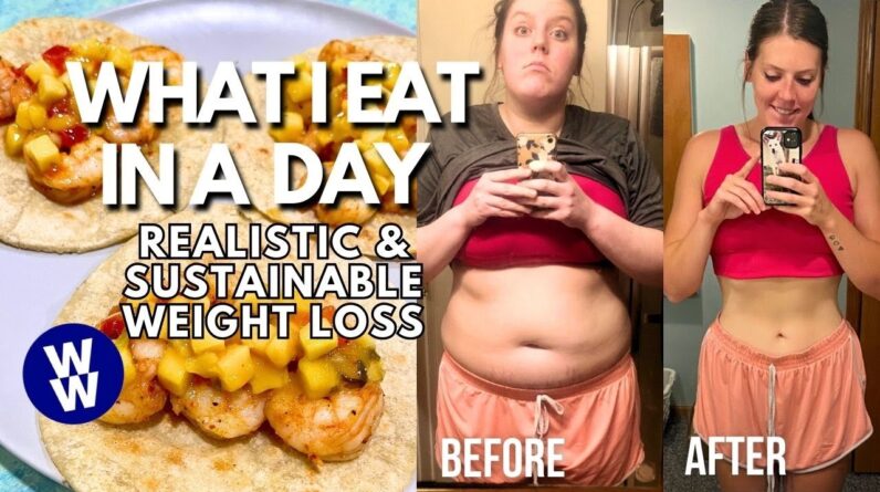 WHAT I EAT IN A DAY FOR WEIGHT LOSS | WeightWatchers | shrimp tacos, pasta | clean with me!