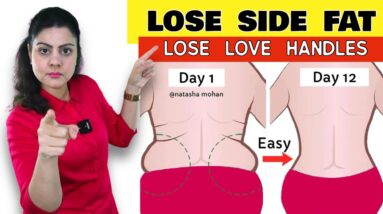 5 Minutes Easily Reduce Stubborn Side Fat ( Love Handles ) - Tone Your Back in 2 Weeks