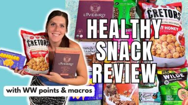 HEALTHY SNACK REVIEW | Trying New Healthy Snacks | WW (WeightWatchers) Points/Calories/Macros