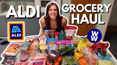 HEALTHY ALDI GROCERY HAUL | My Weight Loss Journey | WW (WeightWatchers) points, calories & macros
