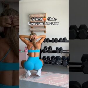 3 glute exercises to do at home to grow your booty #athomeworkout