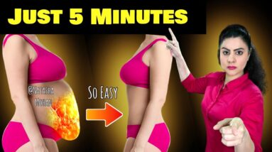 Do For 5 Minutes & See What Happens - 100% Belly Fat Burn 🔥