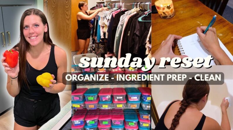 Sunday RESET | Clean, Ingredient Prep, & Organize with Me | How I Stay on Track & Prepared