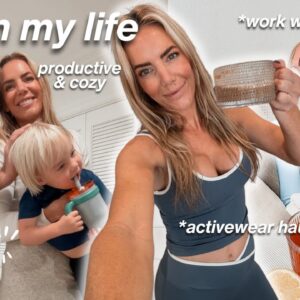 realistic day in my life | how I balance work, meal prep & my workouts + activewear try-on haul