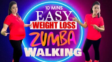 10 Mins Easy Weight loss Zumba Walking Workout For Beginners | Zumba Dance Workout For Weight Loss