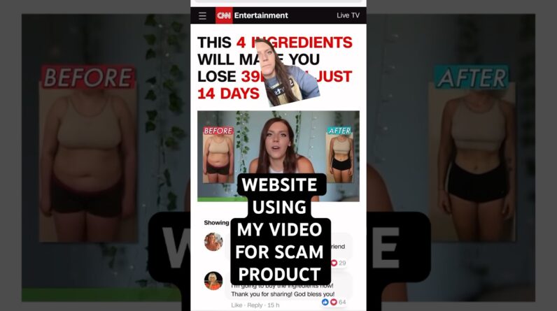 Website Using My Video to Sell a Scam Product