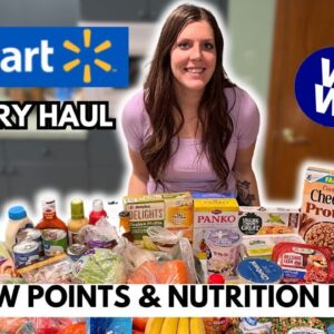 HUGE Healthy WALMART Grocery Haul | WeightWatchers Points | Weight Loss Journey | New WW Plan