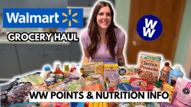 HUGE Healthy WALMART Grocery Haul | WeightWatchers Points | Weight Loss Journey | New WW Plan