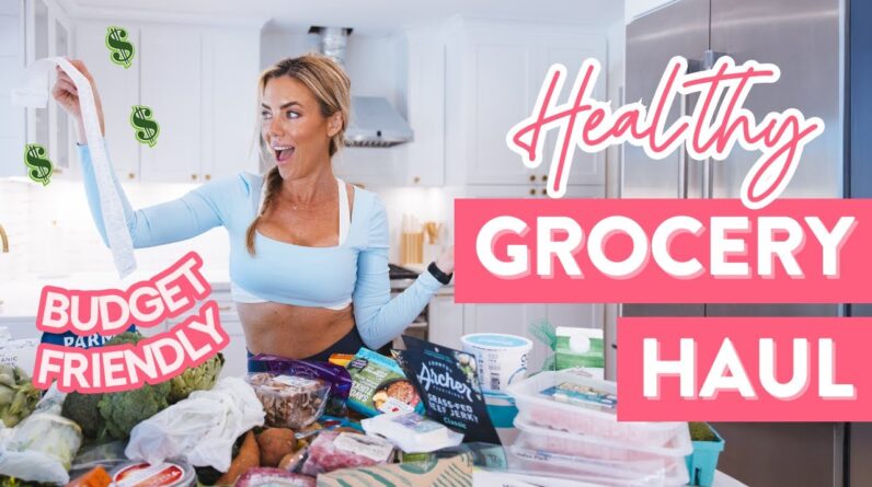 high protein grocery haul on a budget | stocking our NEW fridge