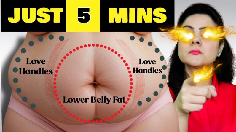 I Lost My Lower Belly Fat & Love Handles With These 5-Minute EASY EXERCISES at Home
