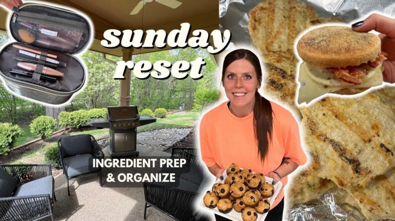 Sunday RESET | Ingredient/Meal Prep, Organize | Staying on Track With Weight Loss | Muffins, Burgers