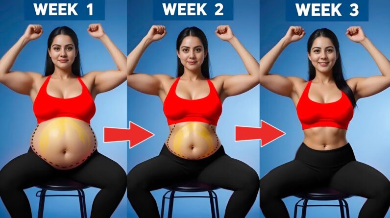Too Tired to Workout? Do These 5 Min Belly Fat Moves While Sitting (Beginner Friendly)