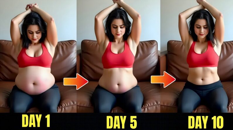 No Energy to Exercise? Try This 5 Min Sitting Belly Fat Workout for Fast Weight Loss!