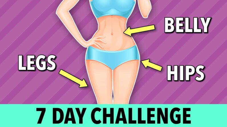 7-Day Challenge - Legs + Belly + Hips Workout - Home Exercises