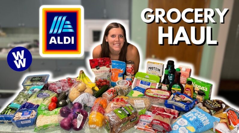 HUGE Healthy ALDI Grocery Haul For Weight Loss | Meals I Eat To Lose Weight | WeightWatchers Points