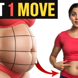 Results in 7 Days! Just 1 Easy Belly Fat Exercise at Home (No Floor, No Crunches)