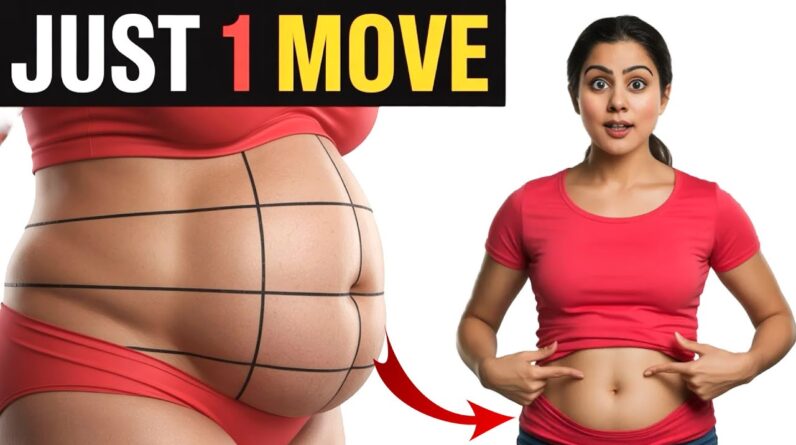 Results in 7 Days! Just 1 Easy Belly Fat Exercise at Home (No Floor, No Crunches)