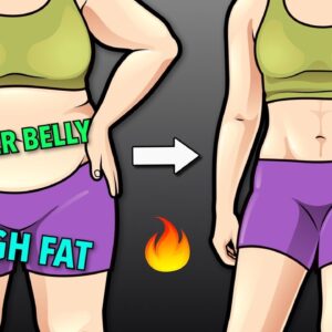 Lose Lower Belly Fat and Thigh Fat – Home Workout