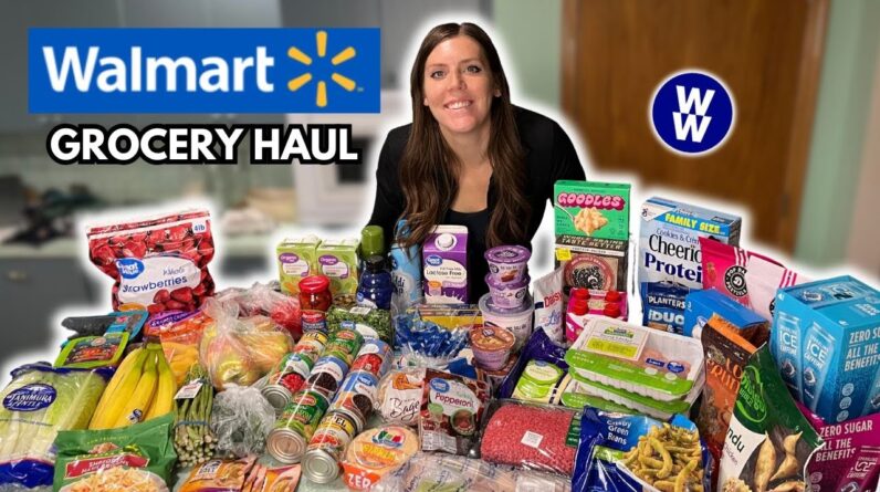HUGE Healthy WALMART Grocery Haul | WeightWatchers Points | Healthy Meal Ideas For Weight Loss