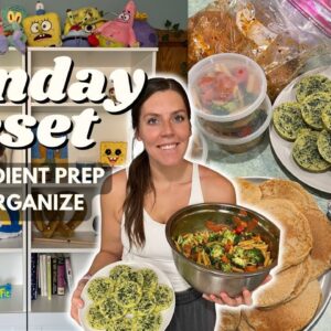 Sunday RESET | Ingredient/Meal Prep, Organize | Staying on Track | Healthy Mcgriddles, Pasta Salad