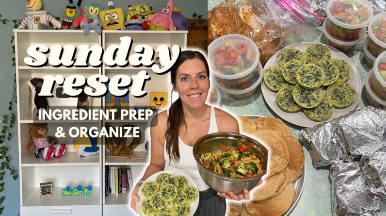 Sunday RESET | Ingredient/Meal Prep, Organize | Staying on Track | Healthy Mcgriddles, Pasta Salad