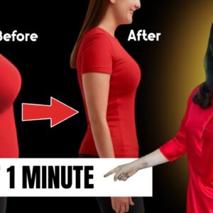 Just 1 Min Super Easy Arm Fat + Breast Fat Exercise (No Push- Ups / No Equipment)